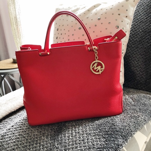 Michael Kors Handbags - Michael Kors tote handbag (red)